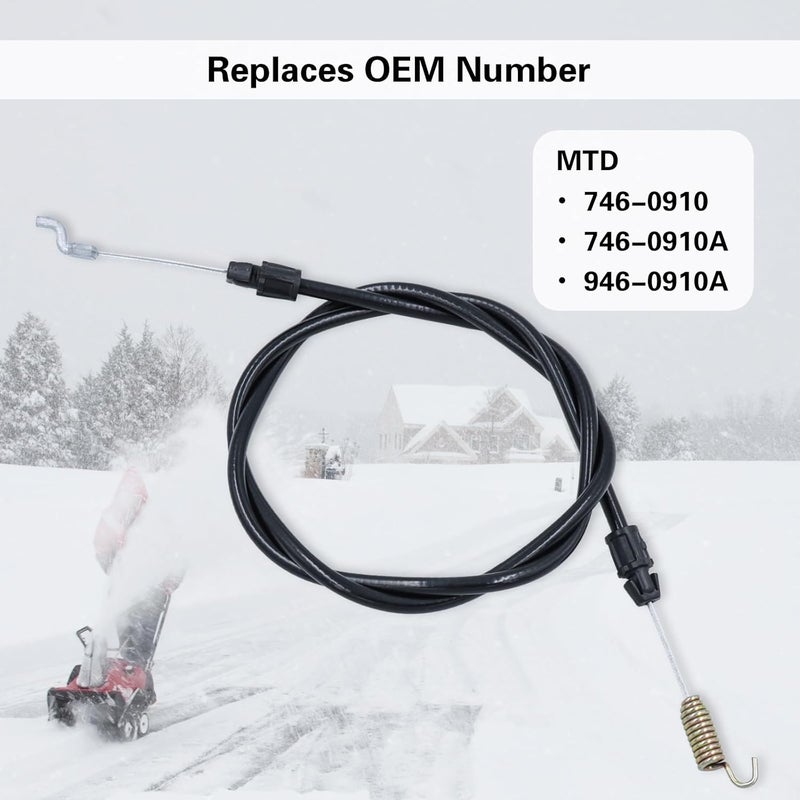 Dofank 946-0910A Clutch Cable for MTD, Craftsman, Ryobi, Yard Man, Yard Machines, Husky Snowblower Snow Thrower, Replaces MTD 746-0910, 746-0910A - Image 4